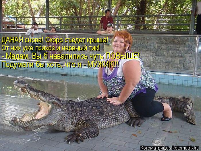 ДАНАЯ снова! Скоро съедет крыша! От них уже психоз и нервный тик! - Мадам, Вы б навалились чуть ПОВЫШ... Котоматрица: ДАНАЯ снова! Скоро съедет крыша! От них уже психоз и нервный тик! - Мадам, Вы б навалились чуть ПОВЫШЕ! Подумали бы хоть, что я - МУЖИК!!!