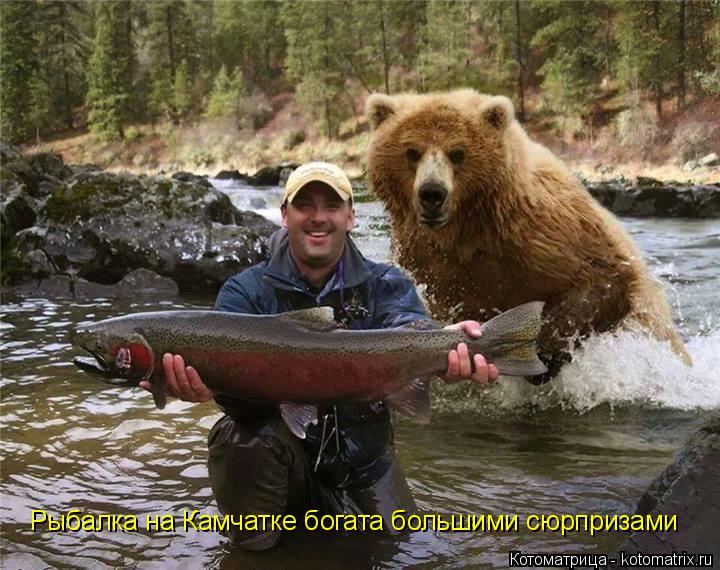 Рыбалка на Камчатке богата большими сюрпризами... Котоматрица: Рыбалка на Камчатке богата большими сюрпризами