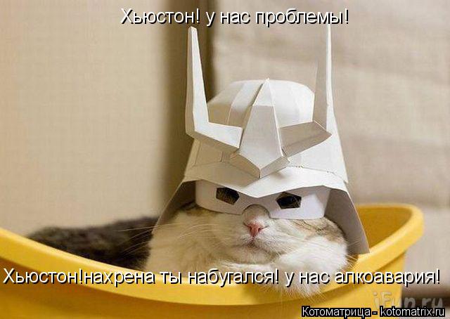 Хьюстон! у нас проблемы! Хьюстон!нахрена ты набугался! у нас алкоавария!... Котоматрица: Хьюстон! у нас проблемы! Хьюстон!нахрена ты набугался! у нас алкоавария!
