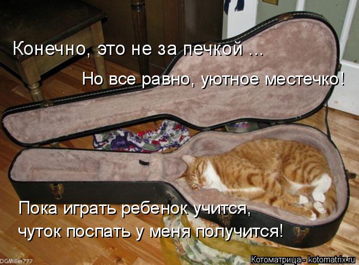 Конечно, это не за печкой ... Но все равно, уютное местечко! Пока играть ребенок учится, чуток поспа... Котоматрица: Конечно, это не за печкой ... Но все равно, уютное местечко! Пока играть ребенок учится, чуток поспать у меня получится!