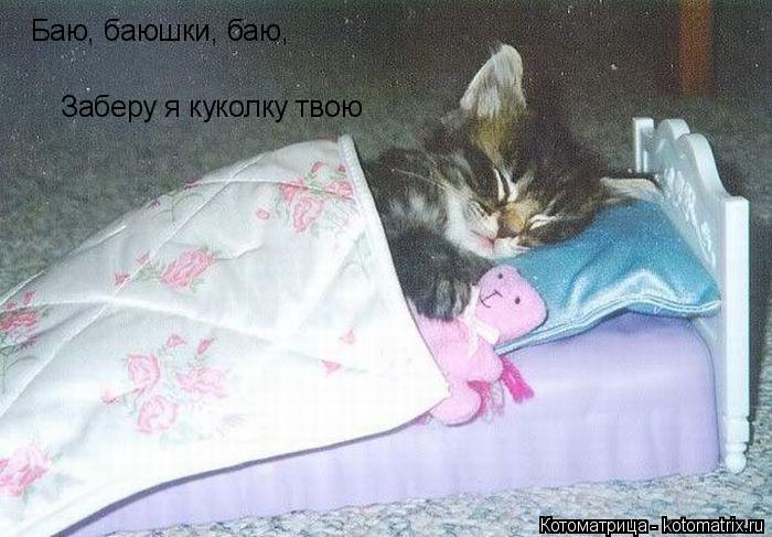 Баю, баюшки, баю, Заберу я куколку твою... Котоматрица: Баю, баюшки, баю, Заберу я куколку твою