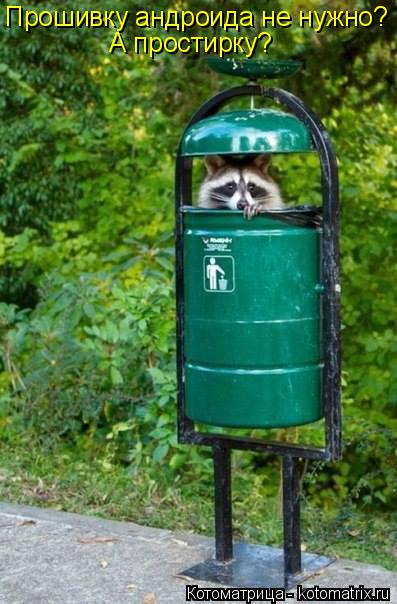 Котоматрица: А простирку? Прошивку андроида не нужно?