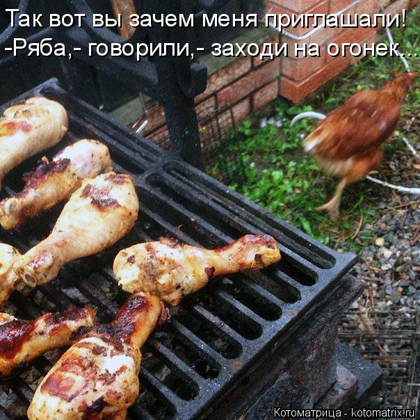 Так вот вы зачем меня приглашали! -Ряба,- говорили,- заходи на огонек...... Котоматрица: Так вот вы зачем меня приглашали! -Ряба,- говорили,- заходи на огонек...