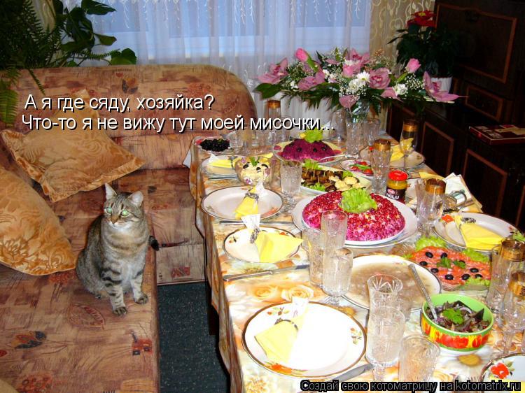 А я где сяду, хозяйка? Что-то я не вижу тут моей мисочки...... Котоматрица: А я где сяду, хозяйка? Что-то я не вижу тут моей мисочки...