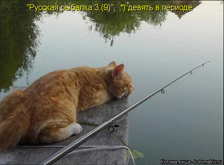 "Русская рыбалка.3.(9)" *) девять в периоде... Котоматрица: "Русская рыбалка.3.(9)" *) девять в периоде