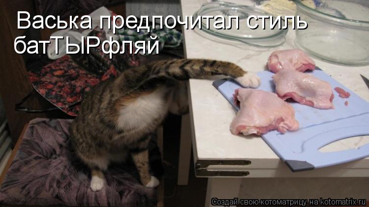 Котоматрица: Васька предпочитал стиль  батТЫРфляй
