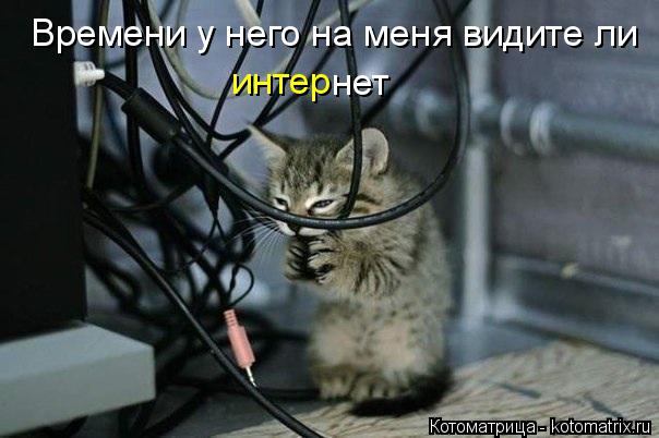 Времени у него на меня видите ли интер нет... Котоматрица: Времени у него на меня видите ли интер нет