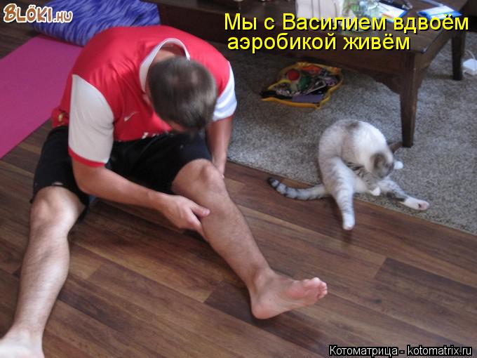 Котоматрица: Мы с Василием вдвоём аэробикой живём