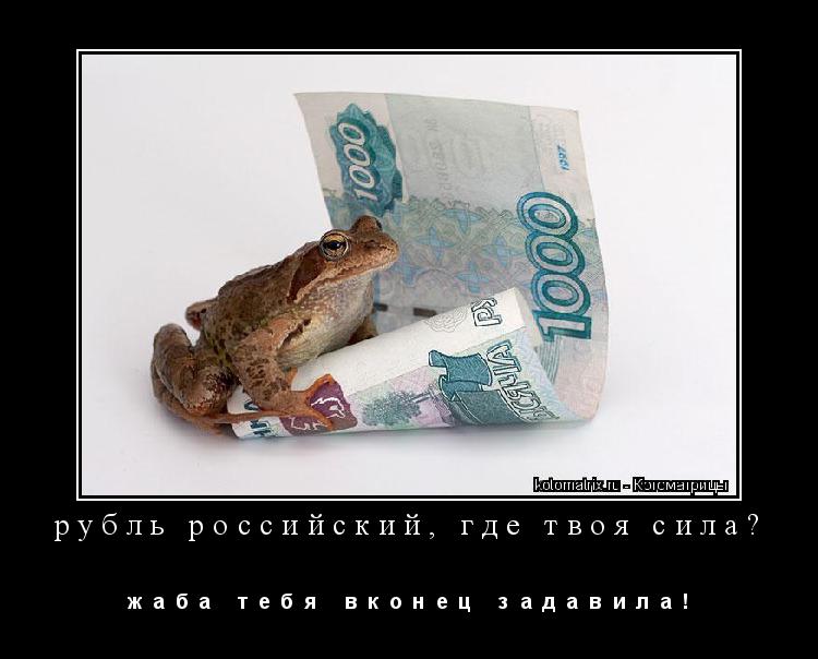 рубль российский, где твоя сила? ж а б а т е б я в к о н е ц з а д а в и ... Котоматрица: рубль российский, где твоя сила? ж а б а т е б я в к о н е ц з а д а в и л а !