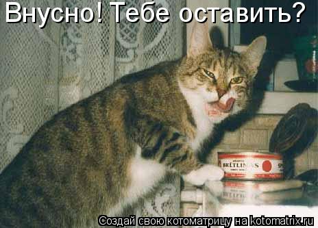 Котоматрица: Внусно! Тебе оставить?