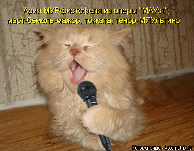 Ария МУРфистофеля из оперы "МАУст", март-бемоль-мажор, токката, тенор-МЯУльтино... Котоматрица: Ария МУРфистофеля из оперы "МАУст", март-бемоль-мажор, токката, тенор-МЯУльтино