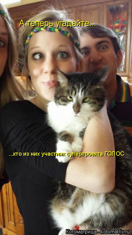 А теперь угадайте... ...кто из них участник суперпроекта ГОЛОС... Котоматрица: А теперь угадайте... ...кто из них участник суперпроекта ГОЛОС