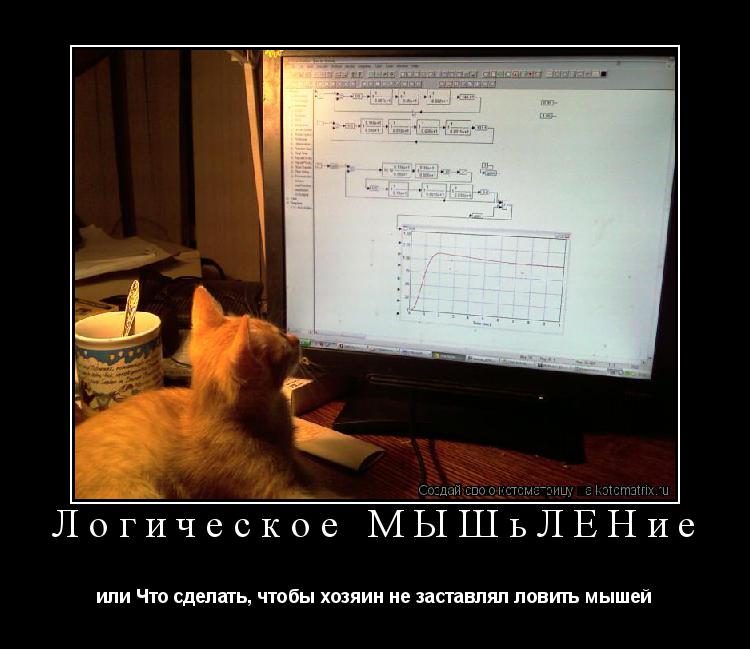 Котоматрица: Логическое МЫШьЛЕНие или Что сделать, чтобы хозяин не заставлял ловить мышей
