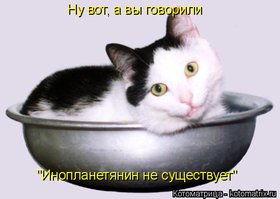 Котоматрица: Ну вот, а вы говорили "Инопланетянин не существует"