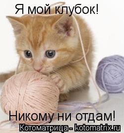 Котоматрица: Я мой клубок! Никому ни отдам!