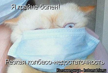 Я крайне болен! Резкая колбасо-недостаточность... Котоматрица: Я крайне болен! Резкая колбасо-недостаточность