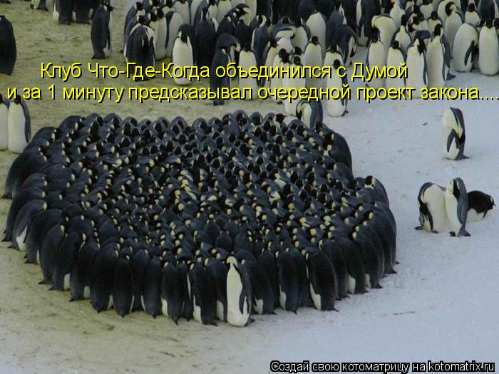 Клуб Что-Где-Когда объединился с Думой и за 1 минуту предсказывал очередной проект закона....... Котоматрица: Клуб Что-Где-Когда объединился с Думой и за 1 минуту предсказывал очередной проект закона....