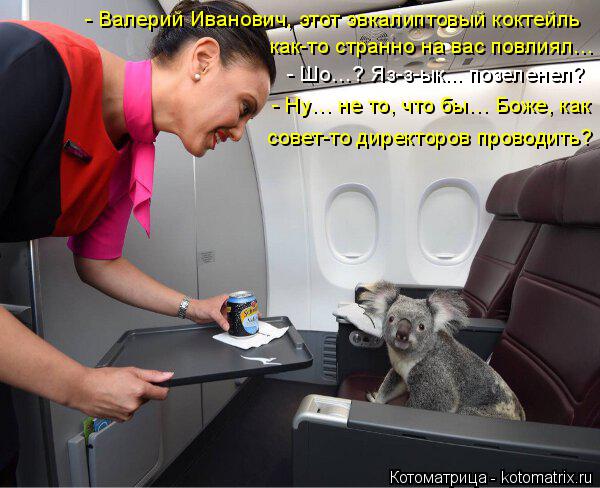 - Валерий Иванович, этот эвкалиптовый коктейль как-то странно на вас повлиял… - Шо…? Яз-з-ык... позел... Котоматрица: - Валерий Иванович, этот эвкалиптовый коктейль как-то странно на вас повлиял… - Шо…? Яз-з-ык... позеленел? - Ну… не то, что бы… Боже, как совет-