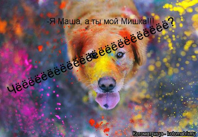-Я Маша, а ты мой Мишка!!! Чёёёёёёёёёёёёёёёёёёёёёёёё?... Котоматрица: -Я Маша, а ты мой Мишка!!! Чёёёёёёёёёёёёёёёёёёёёёёёё?