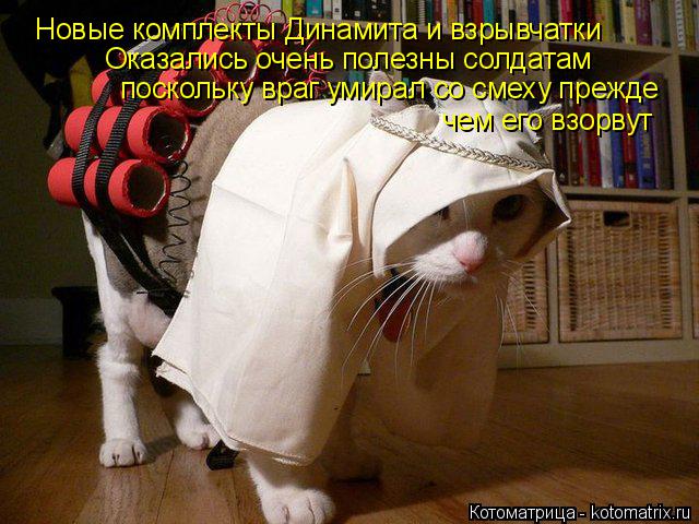 Новые комплекты Динамита и взрывчатки Оказались очень полезны солдатам поскольку враг умирал со смех... Котоматрица: Новые комплекты Динамита и взрывчатки Оказались очень полезны солдатам поскольку враг умирал со смеху прежде чем его взорвут