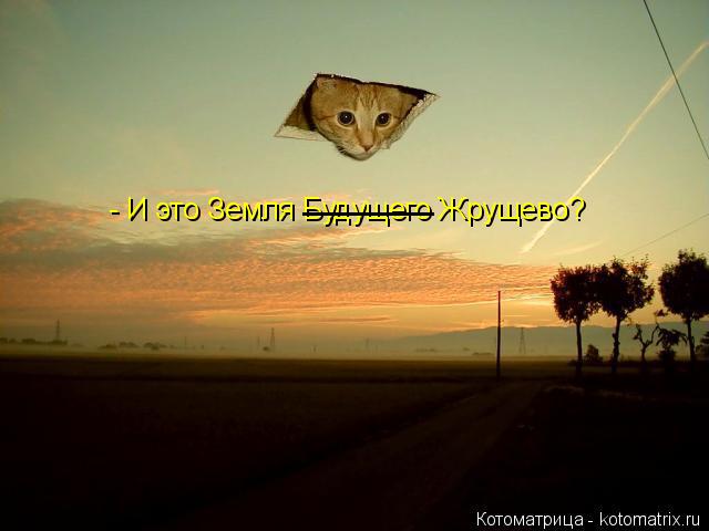 Котоматрица: - И это Земля Будущего Жрущево? ________ ________