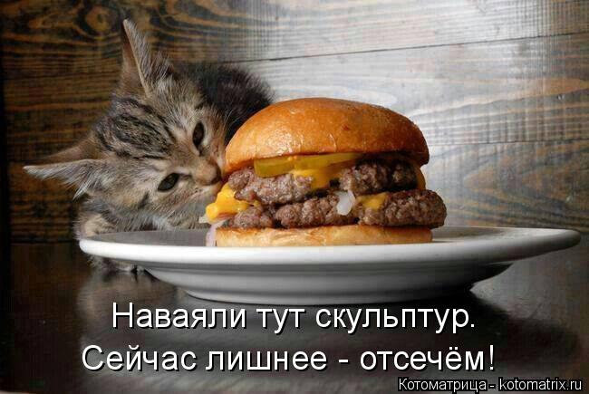 Котоматрица: Наваяли тут скульптур. Сейчас лишнее - отсечём!