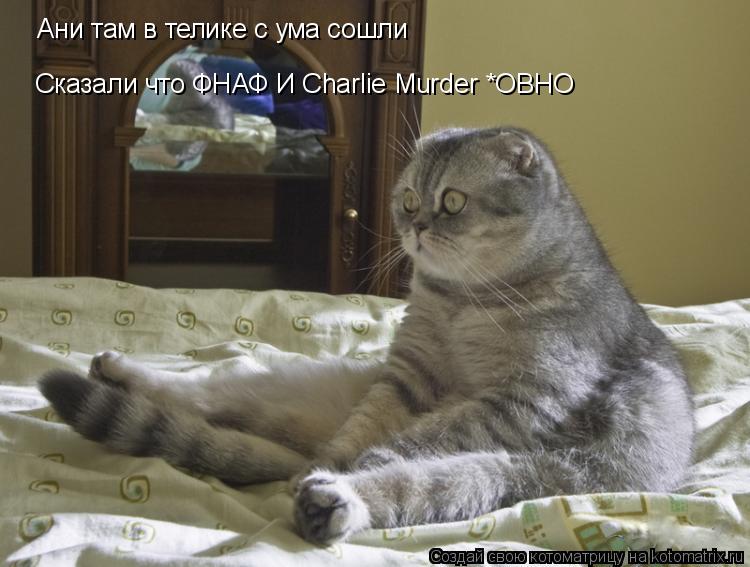 Котоматрица: Ани там в телике с ума сошли Сказали что ФНАФ И Charlie Murder *ОВНО