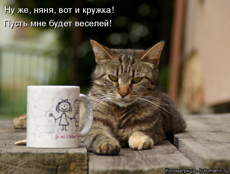 Ну же, няня, вот и кружка Пусть мне будет веселей! !... Котоматрица: Ну же, няня, вот и кружка Пусть мне будет веселей! !