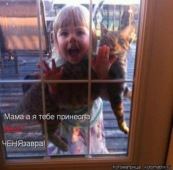 Мама а я тебе принесла ... Кого? ЧЕНЯзавра!... Котоматрица: Мама а я тебе принесла ... Кого? ЧЕНЯзавра!