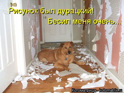 Котоматрица: Рисунок был дурацкий! Бесил меня очень...
