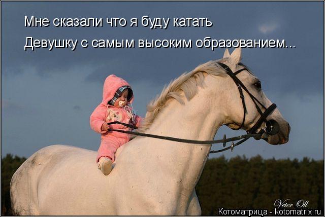 Мне сказали что я буду катать Девушку с самым высоким образованием...... Котоматрица: Мне сказали что я буду катать Девушку с самым высоким образованием...