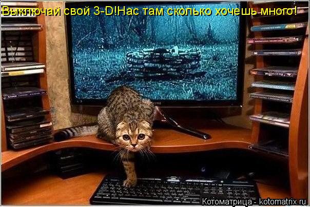 Выключай свой 3-D!Нас там сколько хочешь много!... Котоматрица: Выключай свой 3-D!Нас там сколько хочешь много!