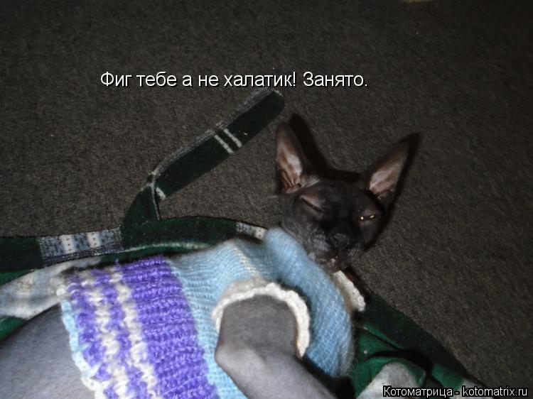 Фиг тебе а не халатик! Занято.... Котоматрица: Фиг тебе а не халатик! Занято.