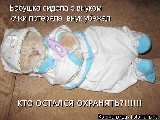 Бабушка сидела с внуком очки потеряла, внук убежал КТО ОСТАЛСЯ ОХРАНЯТЬ?!!!!!!... Котоматрица: Бабушка сидела с внуком очки потеряла, внук убежал КТО ОСТАЛСЯ ОХРАНЯТЬ?!!!!!!