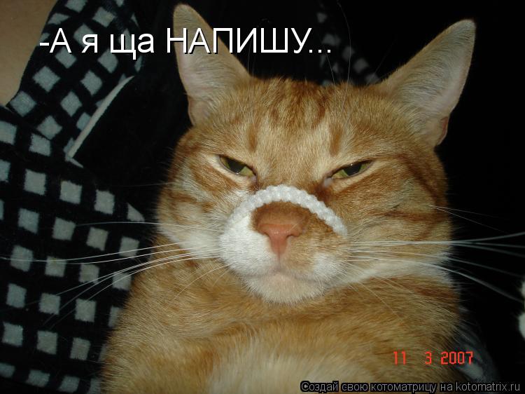 -А я ща НАПИШУ...... Котоматрица: -А я ща НАПИШУ...
