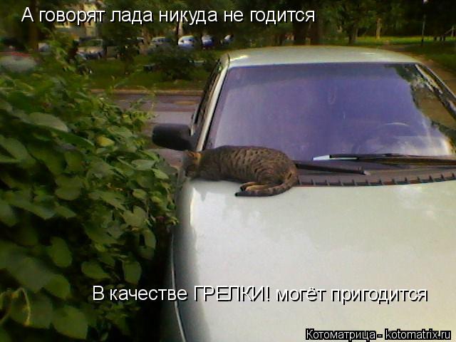 Котоматрица: А говорят лада никуда не годится В качестве ГРЕЛКИ! могёт пригодится