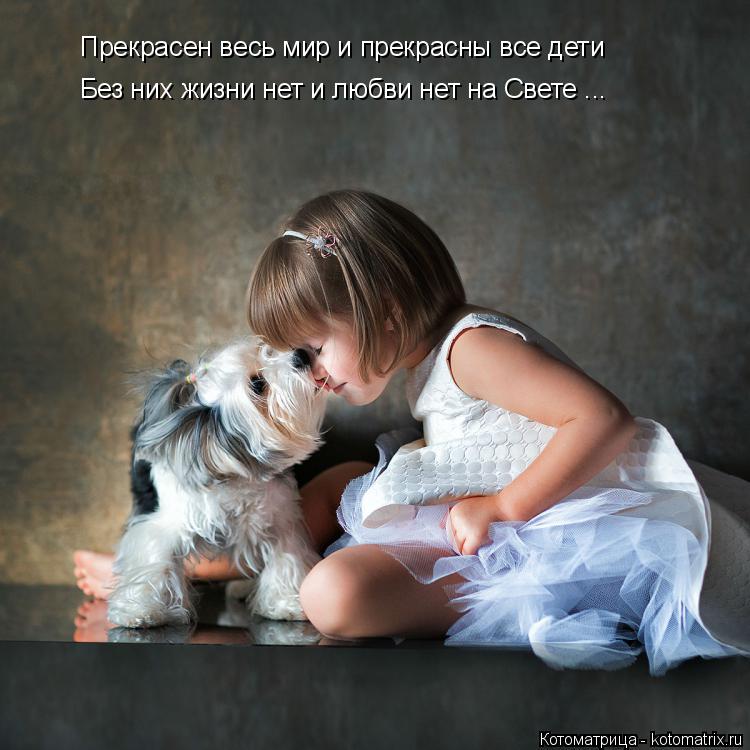 Прекрасен весь мир и прекрасны все дети Без них жизни нет и любви нет на Свете ...... Котоматрица: Прекрасен весь мир и прекрасны все дети Без них жизни нет и любви нет на Свете ...