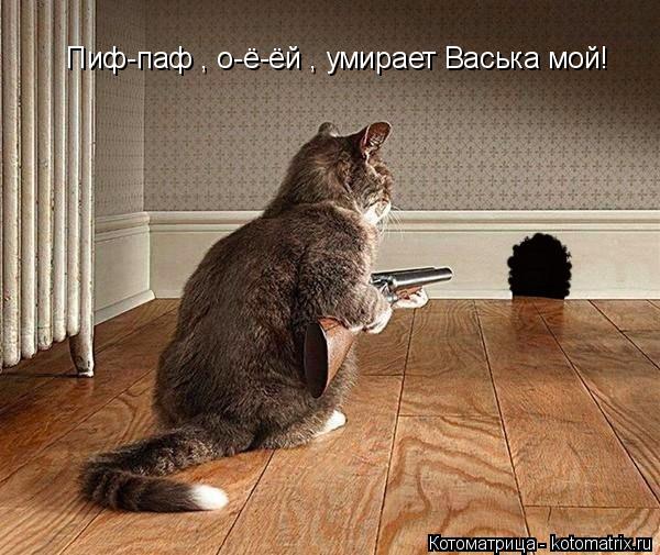 Пиф-паф , о-ё-ёй , умирает Васька мой!... Котоматрица: Пиф-паф , о-ё-ёй , умирает Васька мой!
