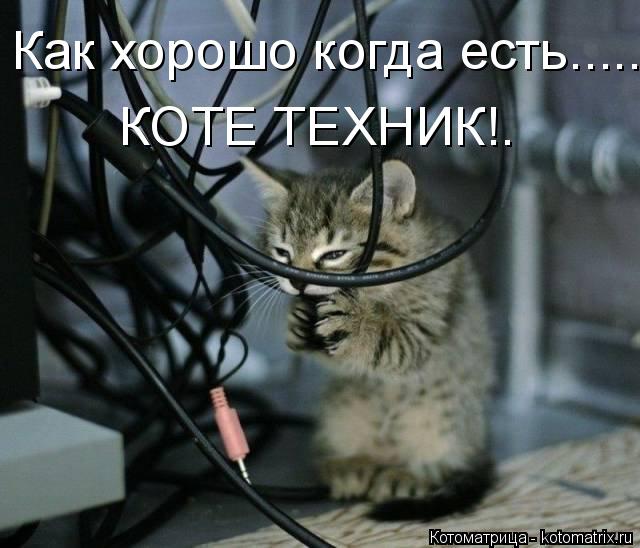 Как хорошо когда есть...... КОТЕ ТЕХНИК!.... Котоматрица: Как хорошо когда есть...... КОТЕ ТЕХНИК!.