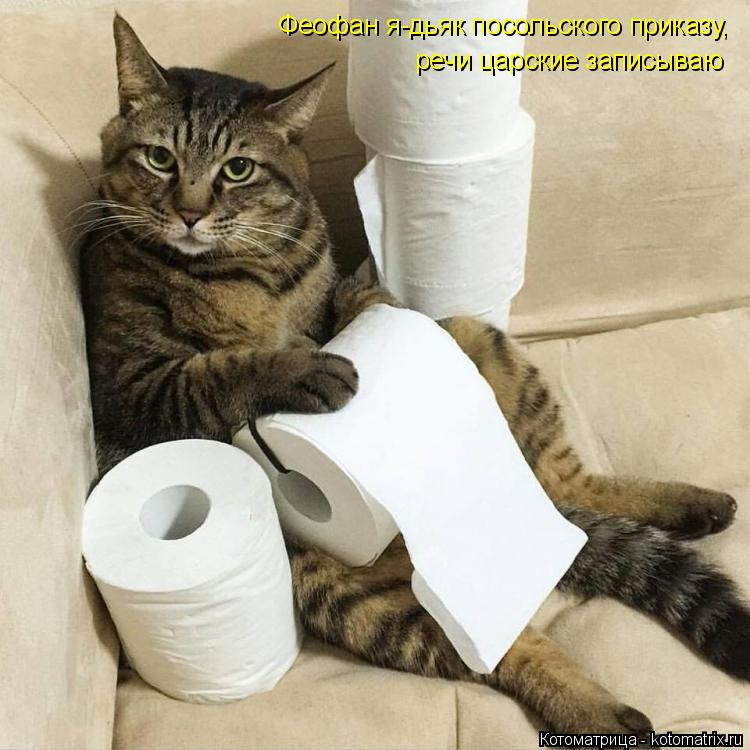 Феофан я-дьяк посольского приказу, речи царские записываю... Котоматрица: Феофан я-дьяк посольского приказу, речи царские записываю