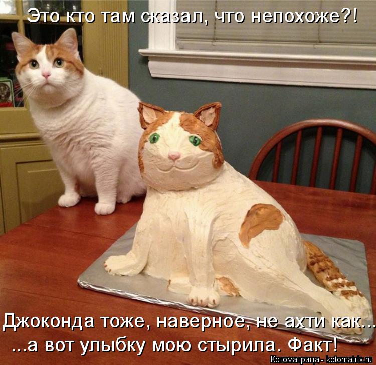 Это кто там сказал, что непохоже?! Джоконда тоже, наверное, не ахти как..., ...а вот улыбку мою стыри... Котоматрица: Это кто там сказал, что непохоже?! Джоконда тоже, наверное, не ахти как..., ...а вот улыбку мою стырила. Факт!