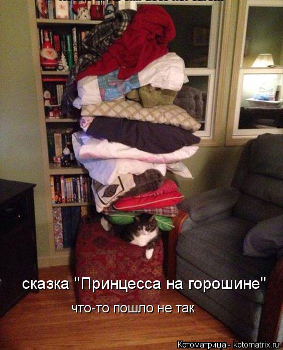 Котоматрица: сказка "Принцесса на горошине" что-то пошло не так