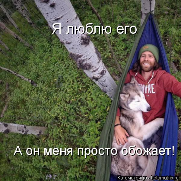 Я люблю его А он меня просто обожает!... Котоматрица: Я люблю его А он меня просто обожает!