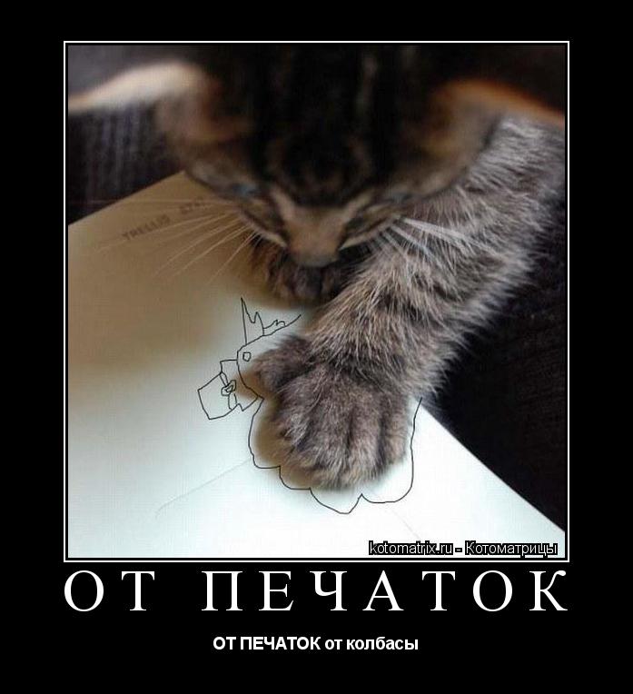 ОТ ПЕЧАТОК ОТ ПЕЧАТОК от колбасы... Котоматрица: ОТ ПЕЧАТОК ОТ ПЕЧАТОК от колбасы