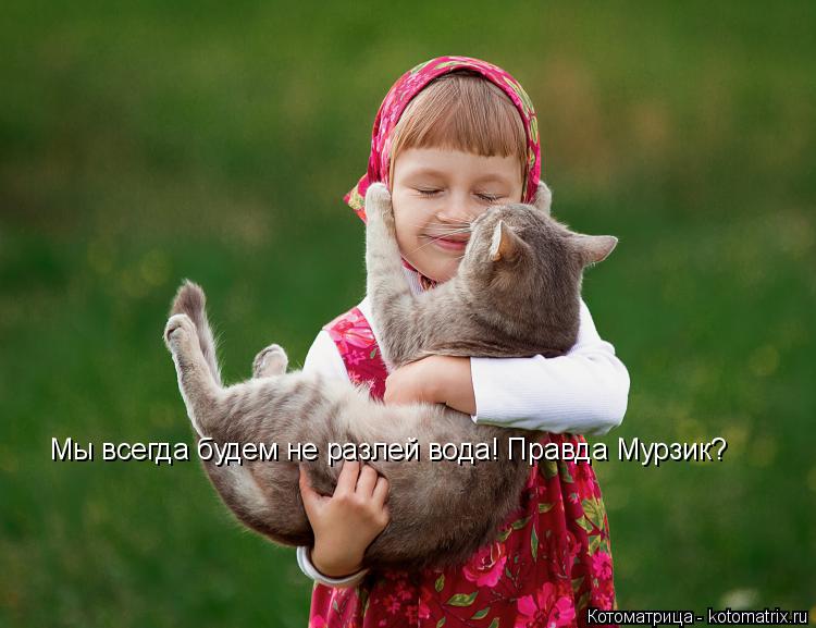 Котоматрица: Мы всегда будем не разлей вода! Правда Мурзик?