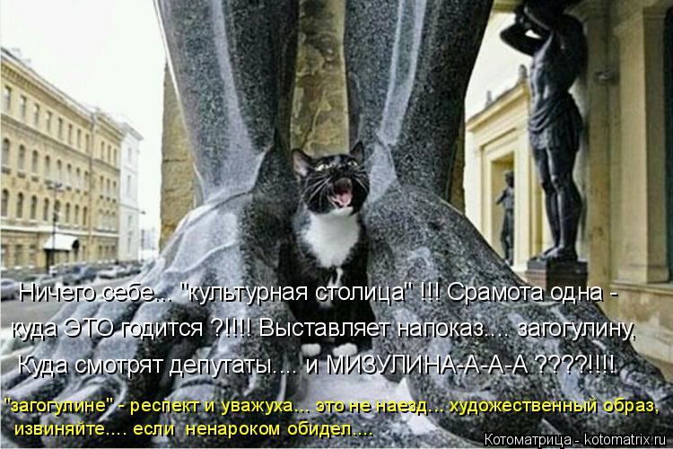 Ничего себе... "культурная столица" !!! Срамота одна - куда ЭТО годится ?!!!! Выставляет напоказ....... Котоматрица: Ничего себе... "культурная столица" !!! Срамота одна - куда ЭТО годится ?!!!! Выставляет напоказ.... загогулину, Куда смотрят депутаты.... и МИЗУЛИН