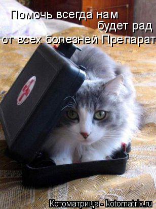 Помочь всегда нам будет рад от всех болезней Препарат!... Котоматрица: Помочь всегда нам будет рад от всех болезней Препарат!