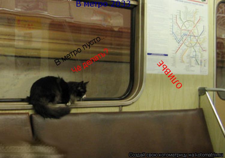 В метро пусто... Чё делать? ОЛИВЬЕ В метро 2033... Котоматрица: В метро пусто... Чё делать? ОЛИВЬЕ В метро 2033