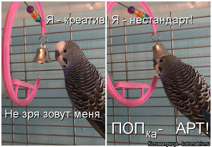 Я - креатив! Я - нестандарт! ПОП - АРТ! Не зря зовут меня ка... Котоматрица: Я - креатив! Я - нестандарт! ПОП - АРТ! Не зря зовут меня ка