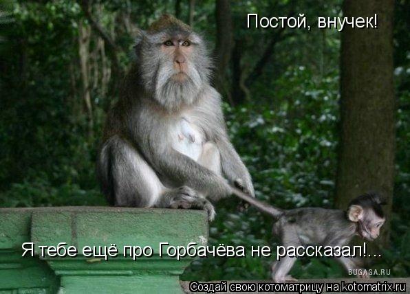 Постой, внучек! Я тебе ещё про Горбачёва не рассказал!...... Котоматрица: Постой, внучек! Я тебе ещё про Горбачёва не рассказал!...